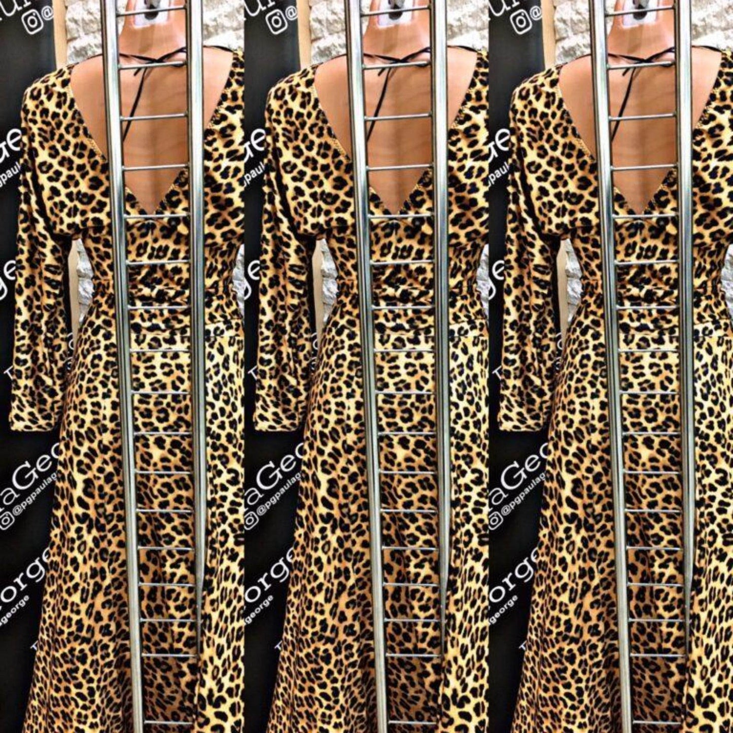 Leopard Print Ballroom Dancewear SetDance Dressing
