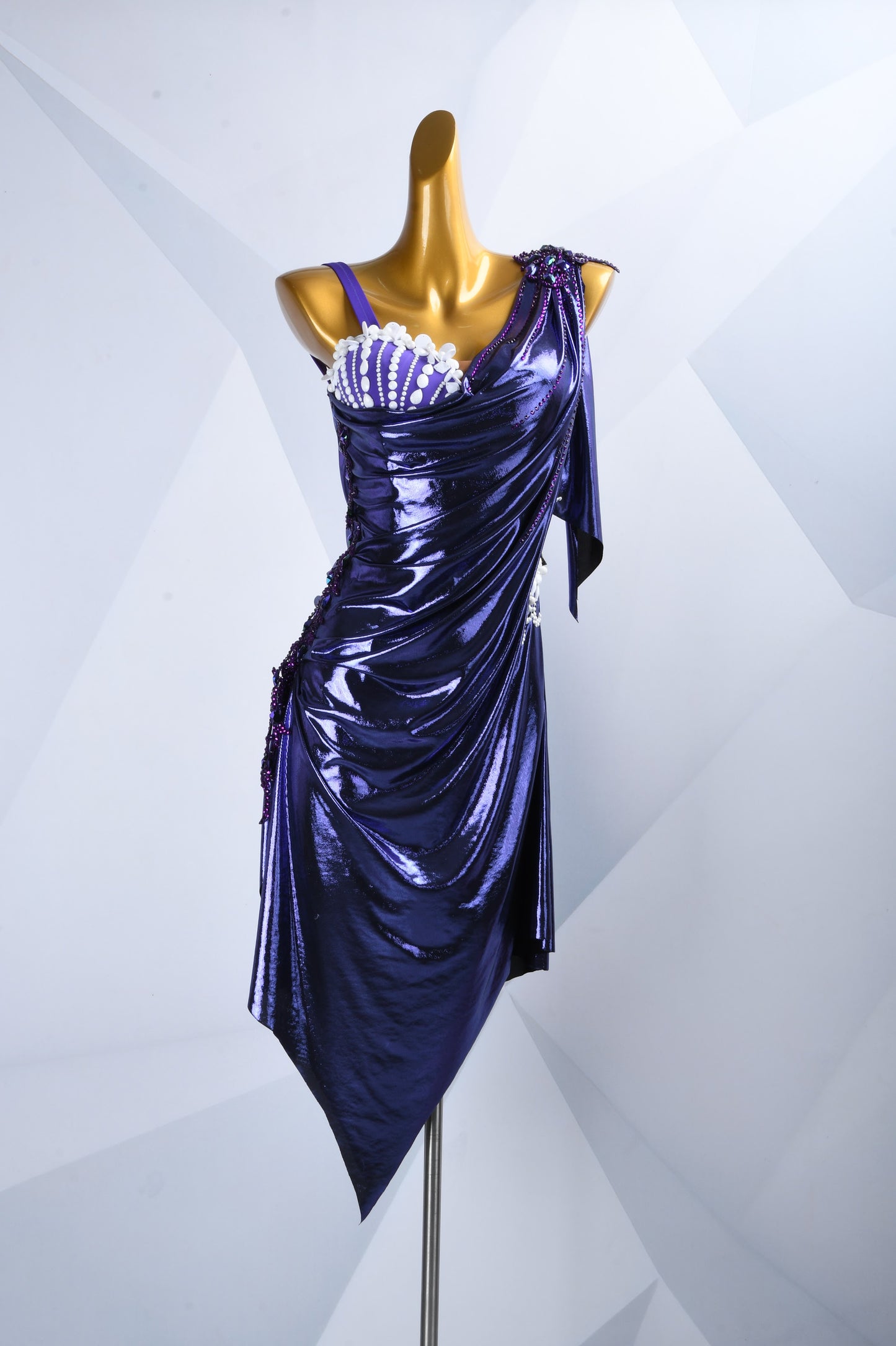 Purple Custom Made Latin Dress