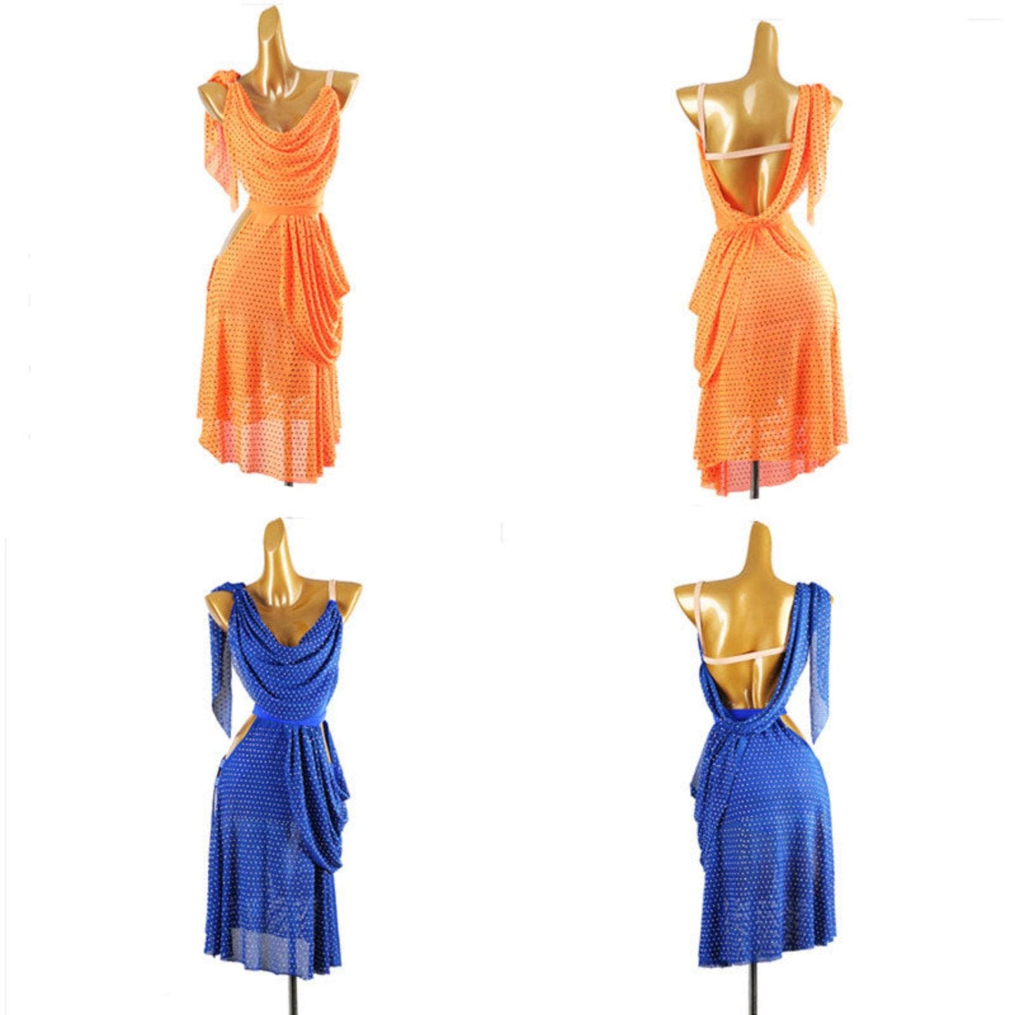 Sparkling Latin Dress | Red / Yellow / Orange / Blue / Purple | LQ276Dance Dressing
