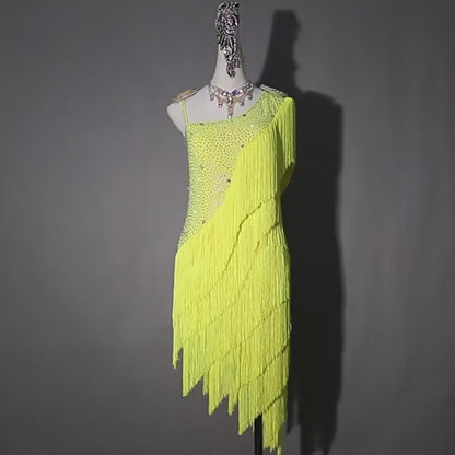 Latin Dance Dress | Custom - Made | QY09