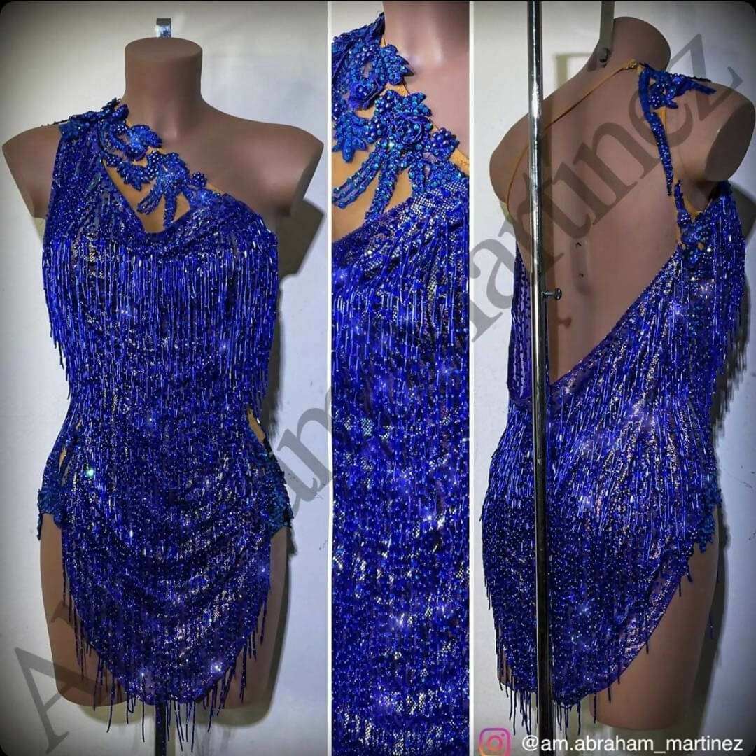 Abraham Martinez Electric Blue DressDance Dressing