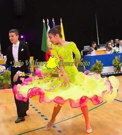 Junior 2 Standard Dress with Pink RufllesDance Dressing