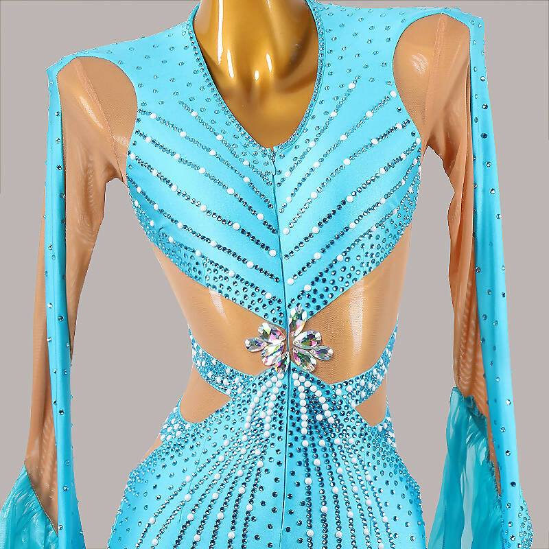 Radiant Shiny Blue Ballroom Dress | MD1268Dance Dressing