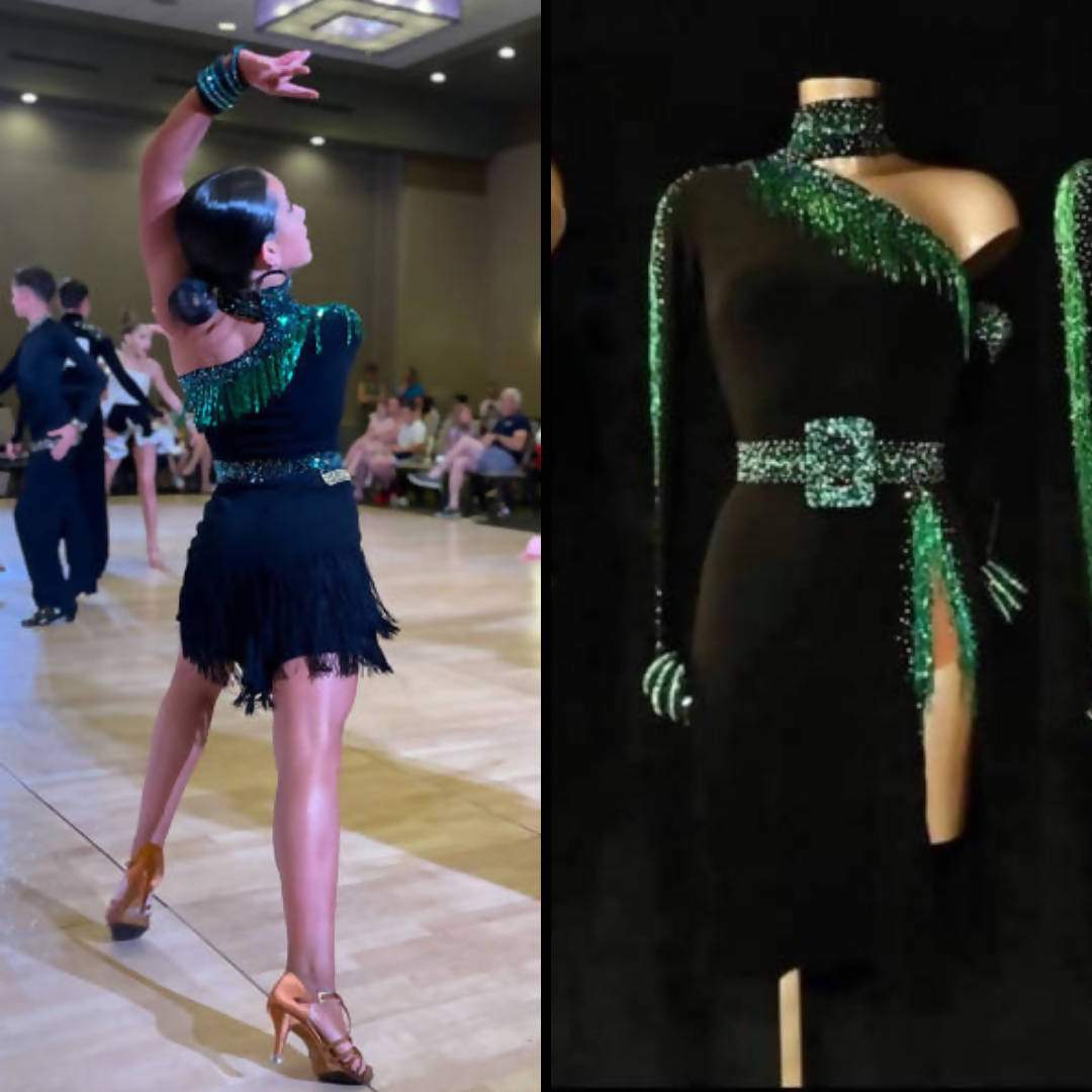 Sirius Black Emerald Latin DressDance Dressing Sirius Black Emerald Latin DressDance Dressing