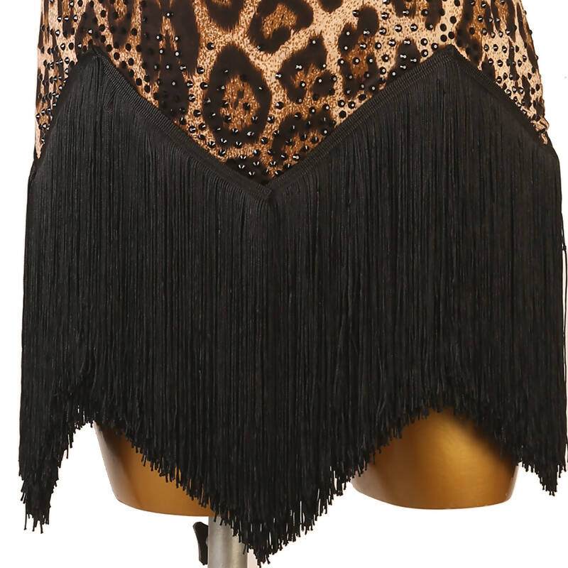 Edgy Jungle Latin Fringe Dress | LQ413Dance Dressing
