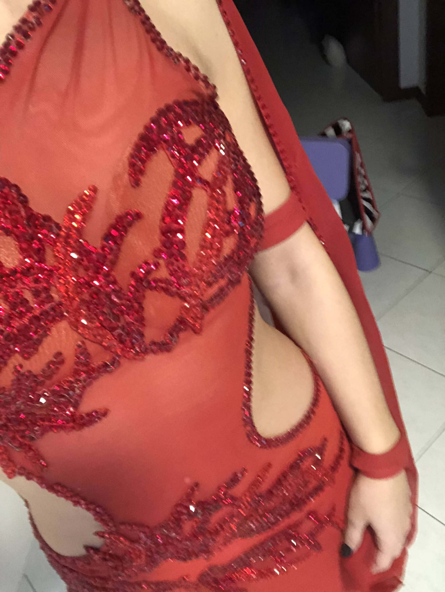 Passionate Red Latin DressDance Dressing