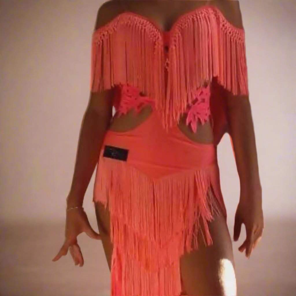 pink latin dance dresses Pink Flamingo Latin Dance Dress in Houston-International Dance Design Store
