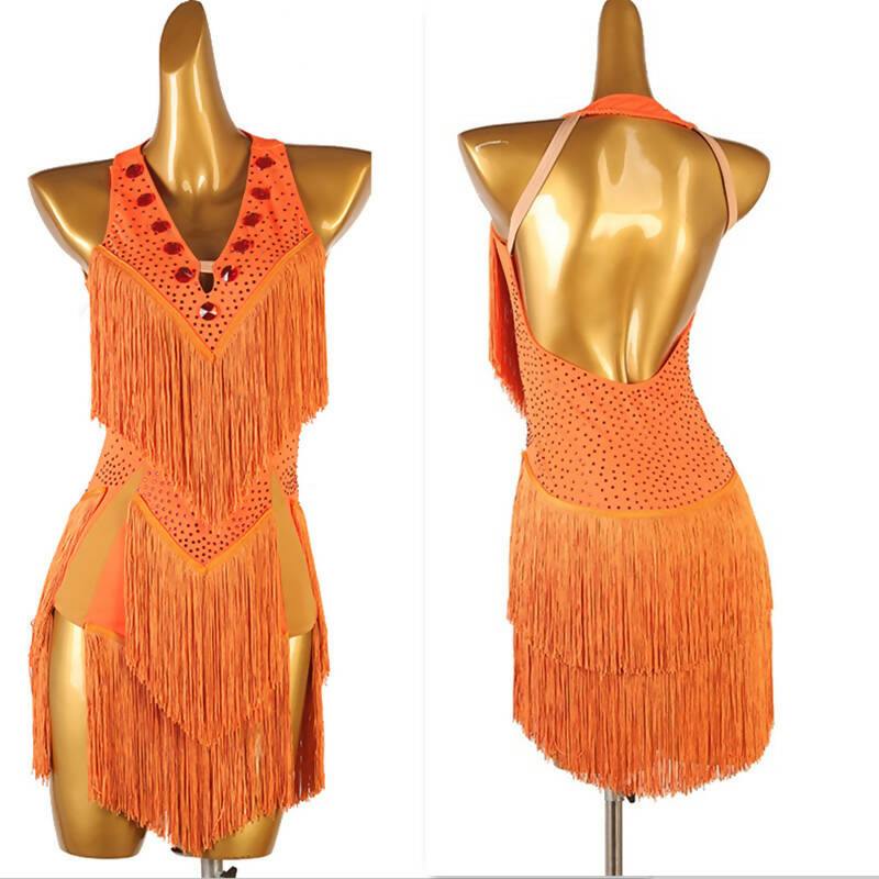 Sun-Kissed Fringe Attire | LQ409Dance Dressing