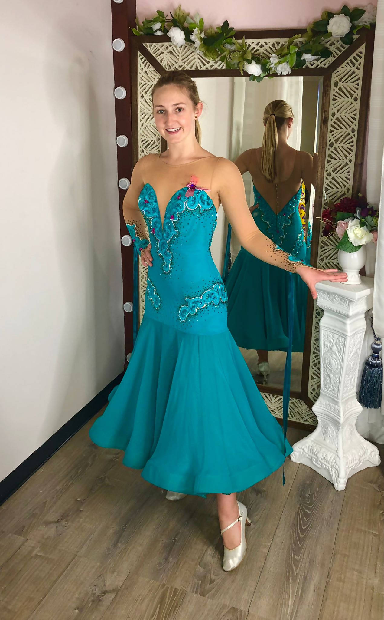 EM Couture Blue Ballroom DressDance Dressing