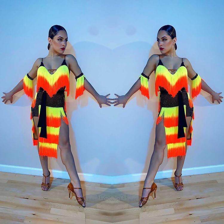 Multicolor fringe hot sale dress