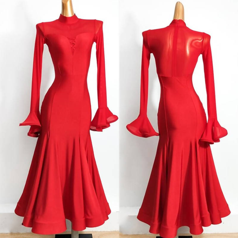 Vivid Valentine Red Ballroom Dress | Dance Dressing S Vivid Valentine Red Ballroom Dress | Dance Dressing S