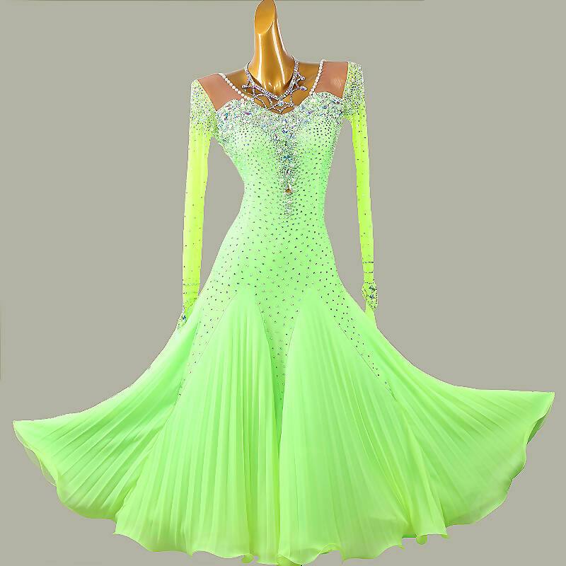 Elegant Shine Green Ballroom Dress | LXT870Dance Dressing Elegant Shine Green Ballroom Dress | LXT870Dance Dressing