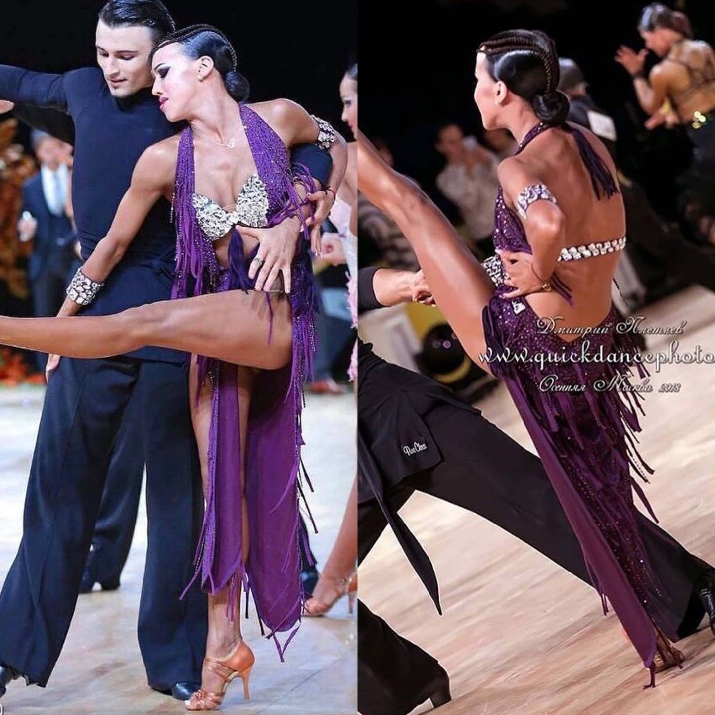 Glamorous Vesa Purple Latin DressDance Dressing