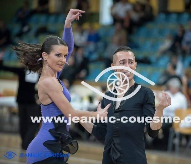 One Sleeve Purple Latin DressDance Dressing