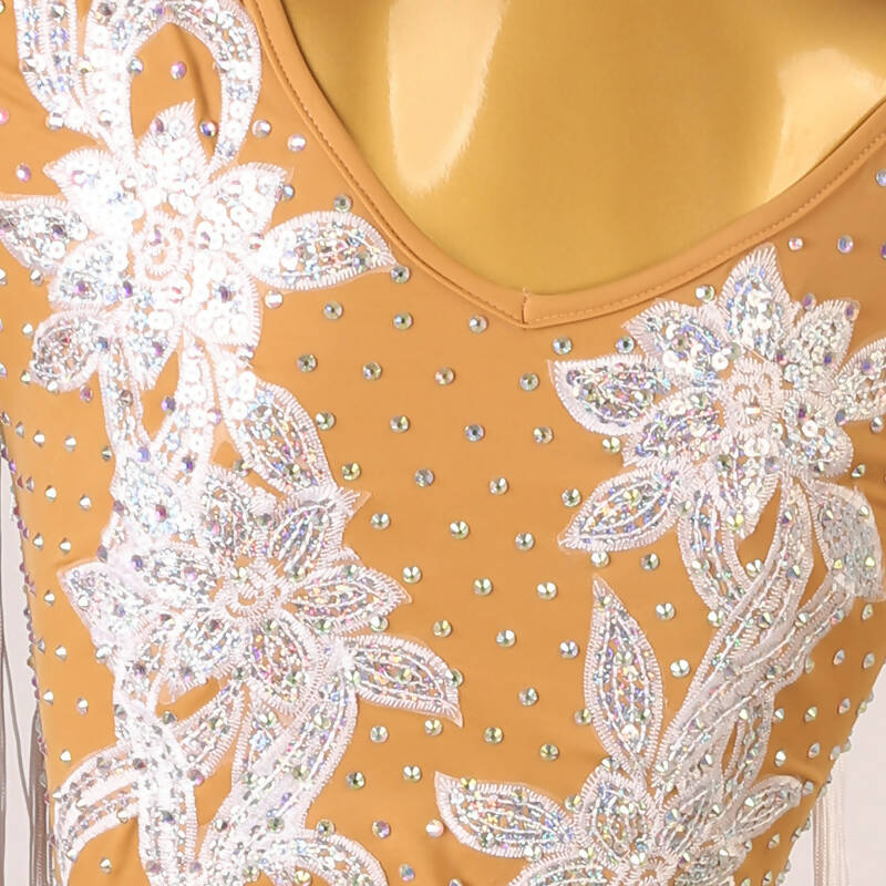 White Embellishments Rhythm Dress | LQ359Dance Dressing