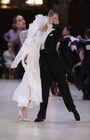 Light Pink & White Ballroom DressDance Dressing