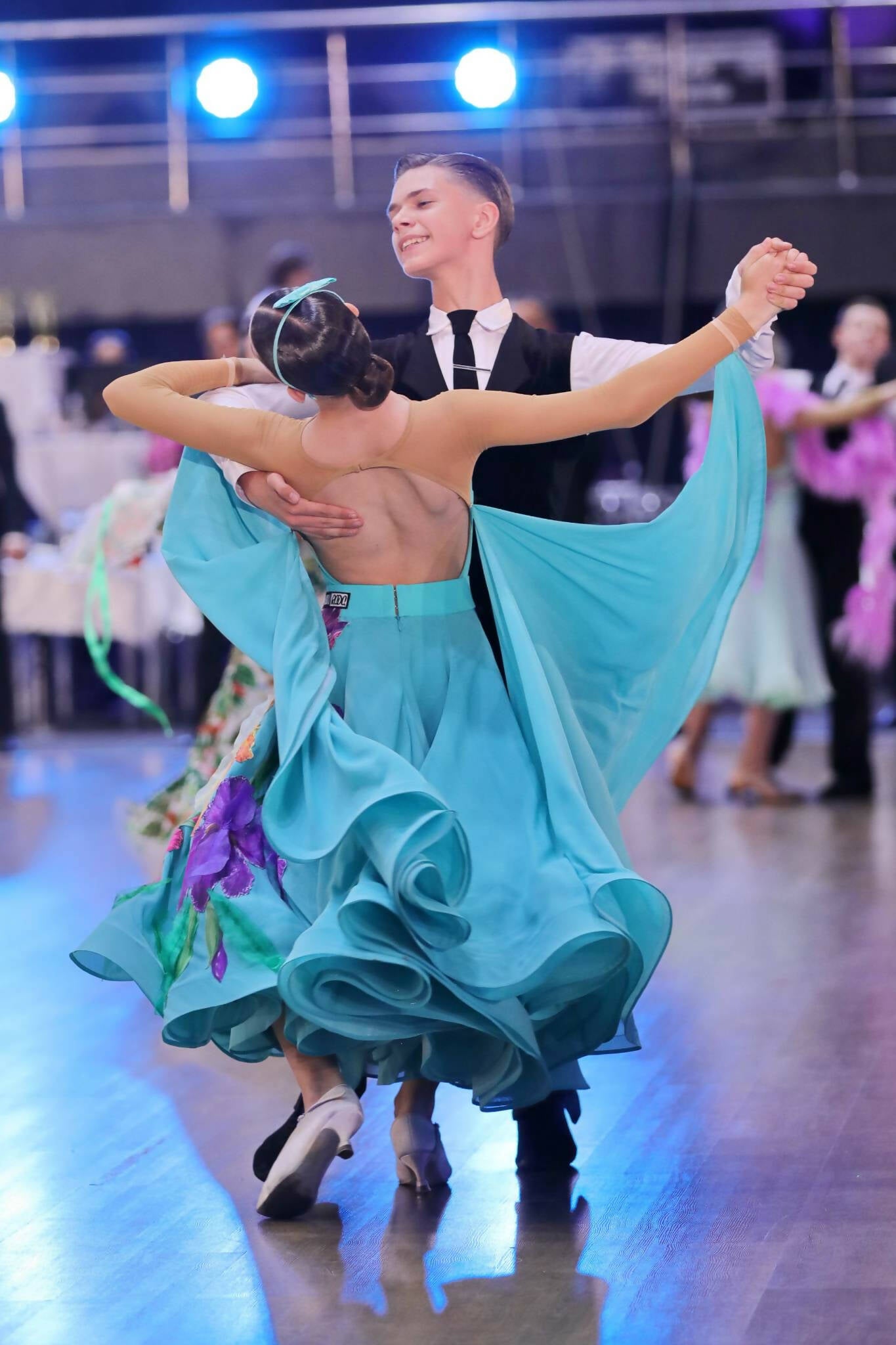 Outstanding Blue Junior Ballroom & Latin DressDance Dressing
