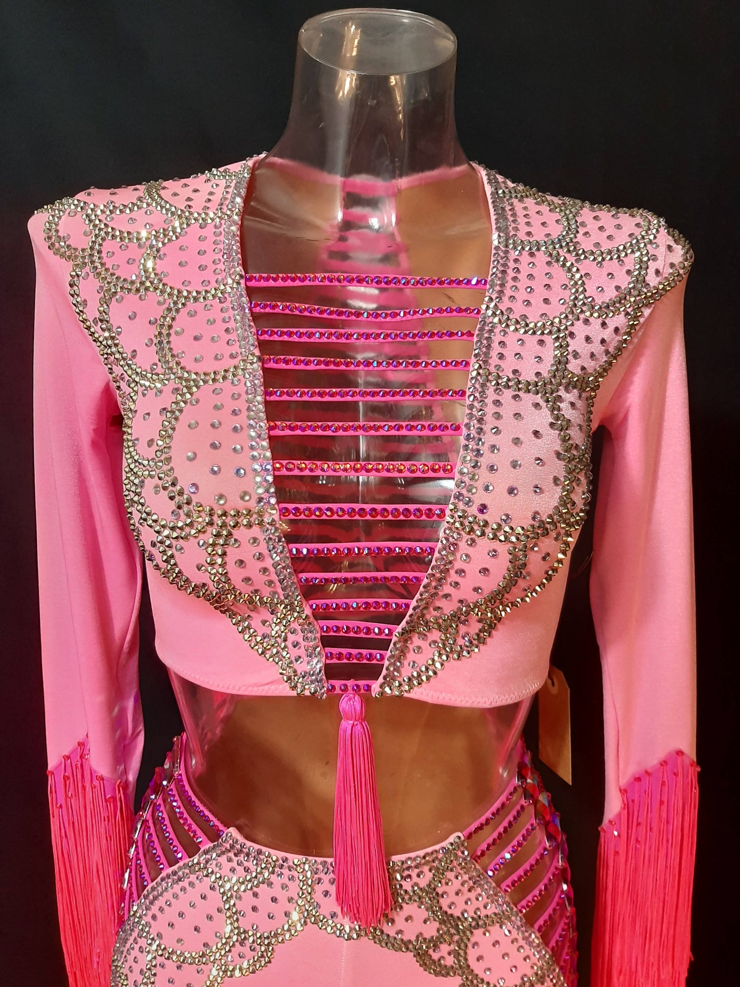 Pink Latin JumpsuitDance Dressing