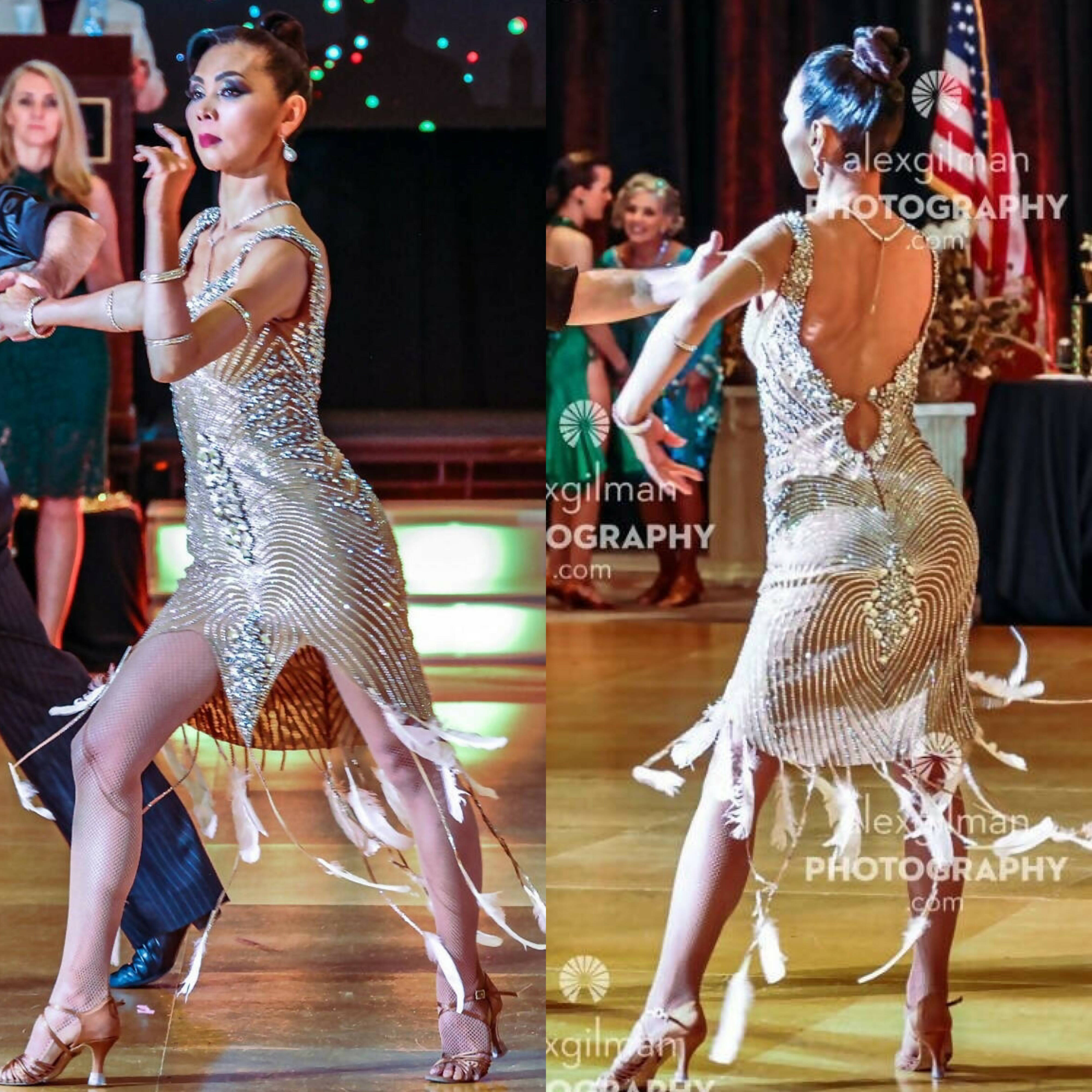 Stunning Silver Latin Dress | DanceDressing