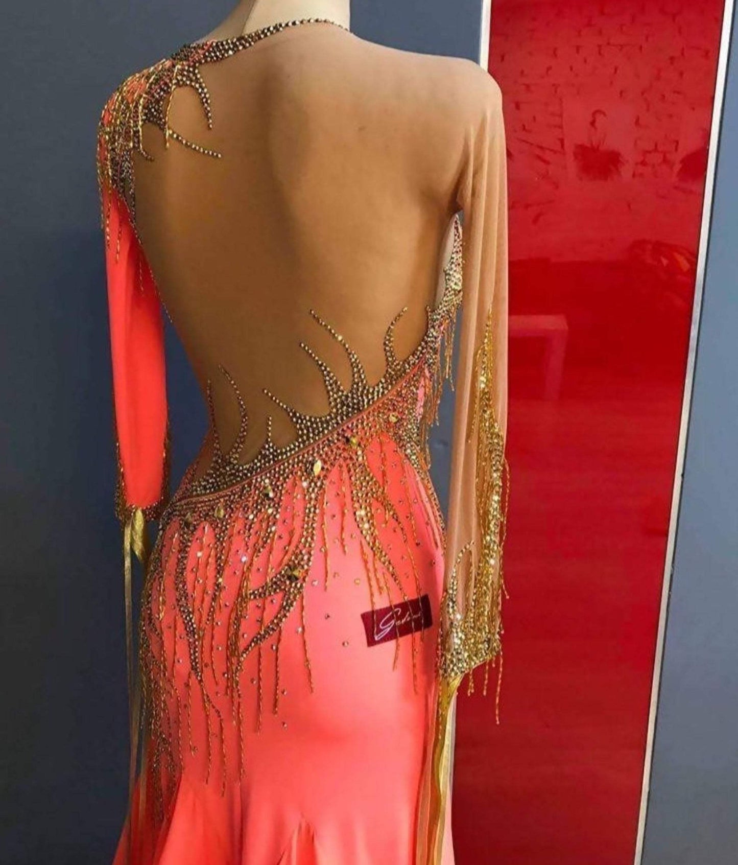 Coral Crush Ballroom DressDance Dressing