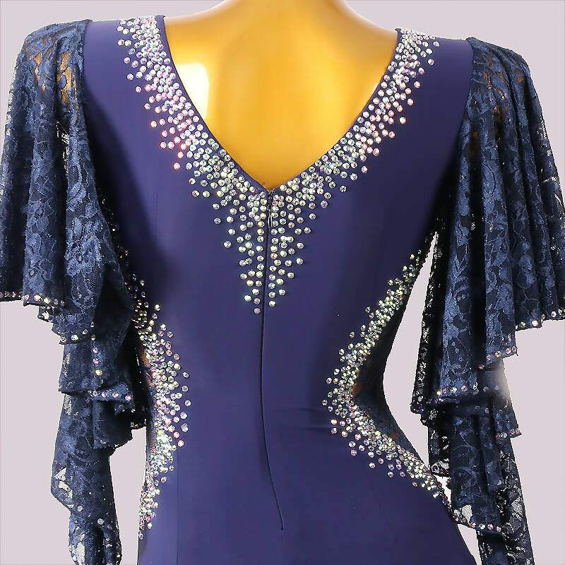 Elegant Euphoria Dress | Blue/Black | LXT895Dance Dressing