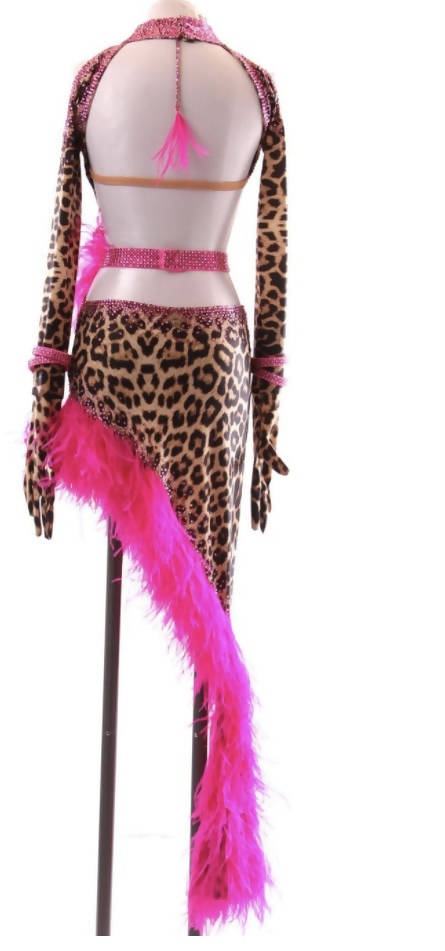 Leopard Print Latin Dress (latin dress for sale, latin, dancesport, rhythm)