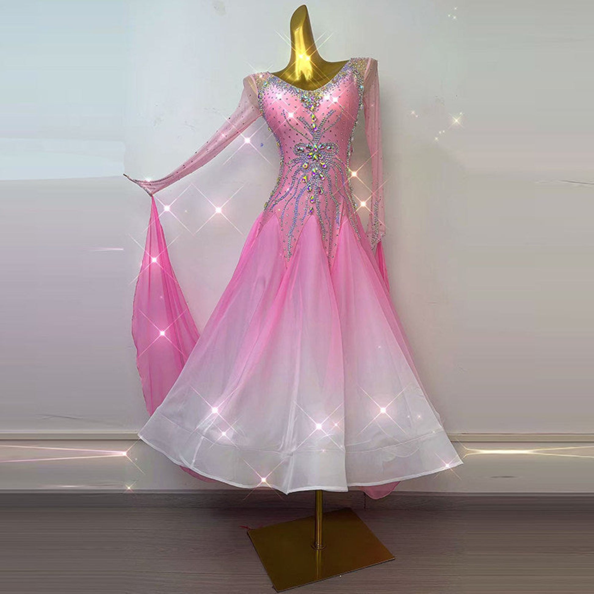 Ballroom Dress With Sleeves