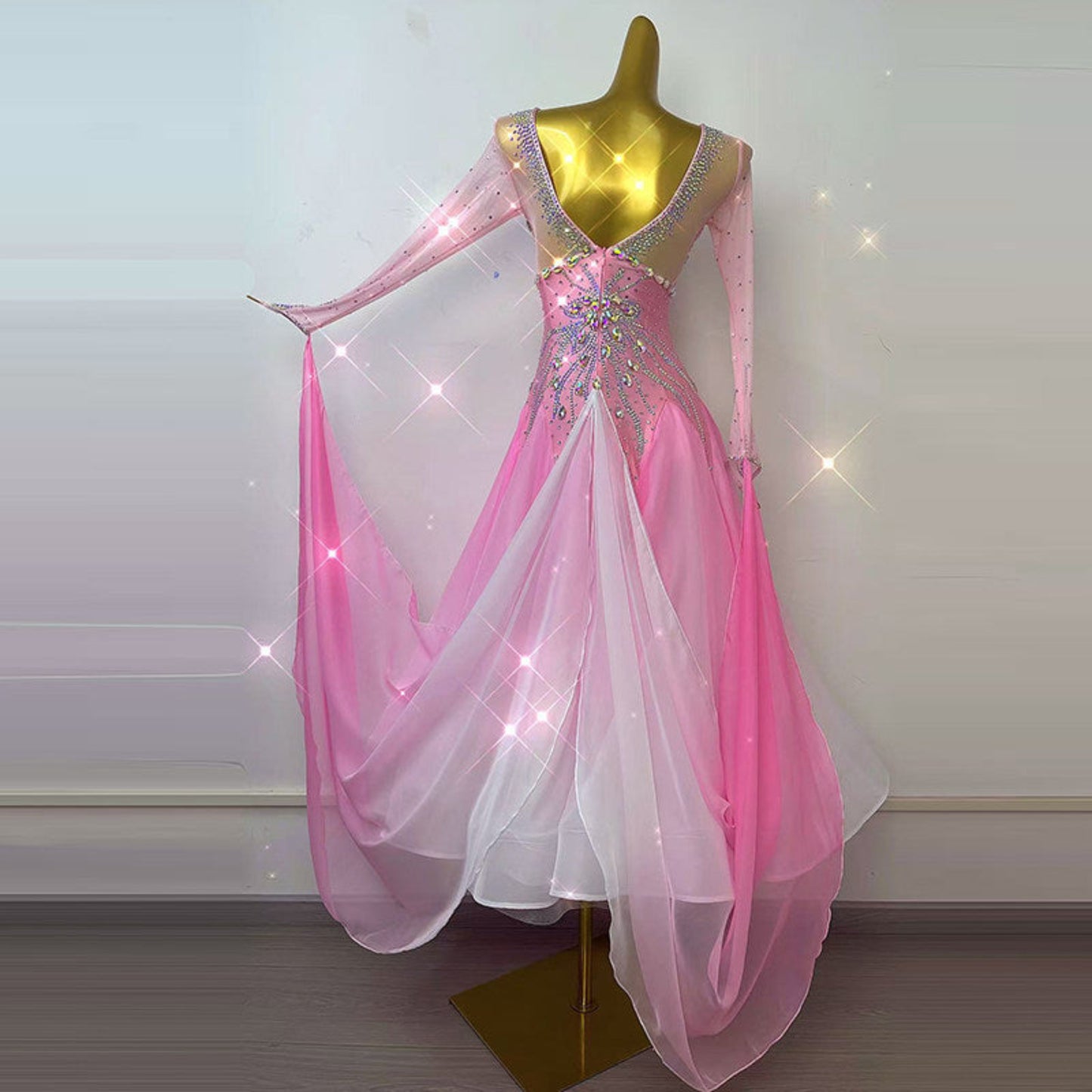 Ballroom Dress With Sleeves
