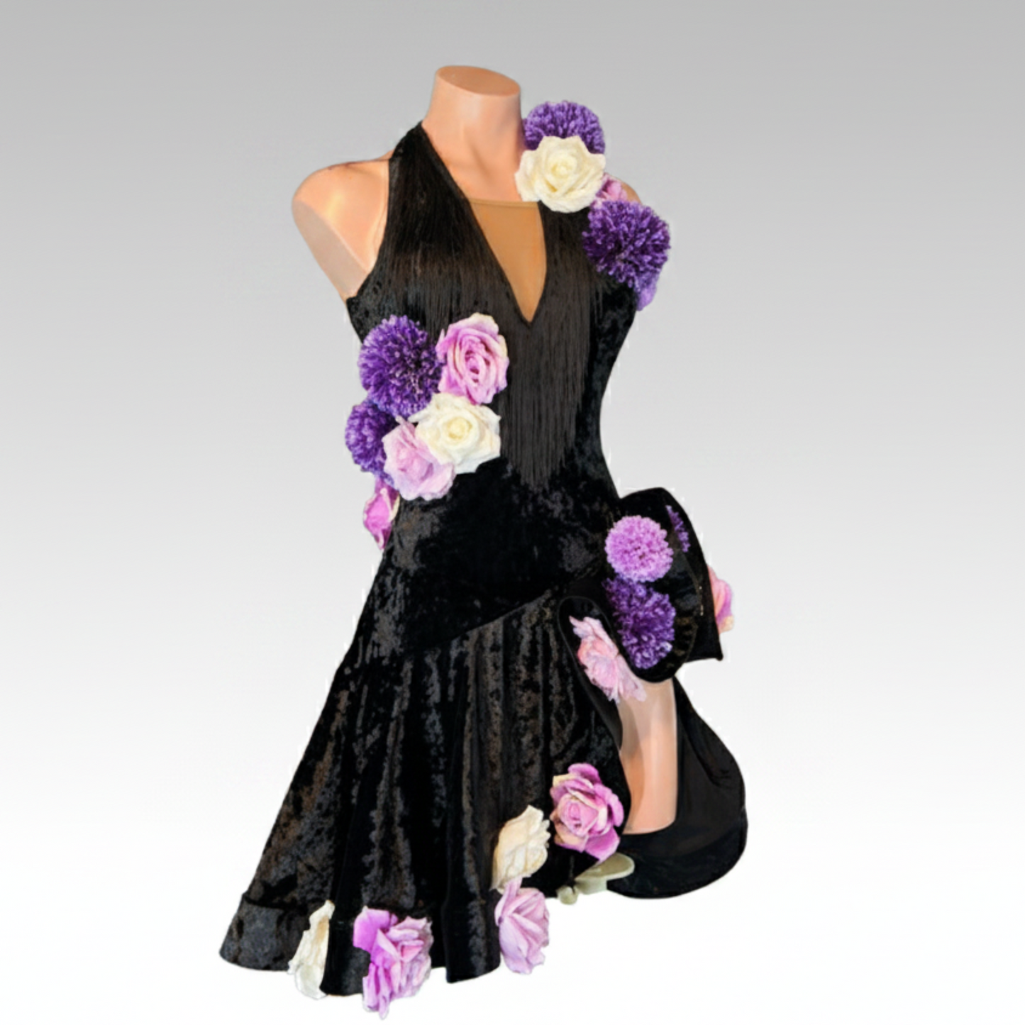 velvet dance dress