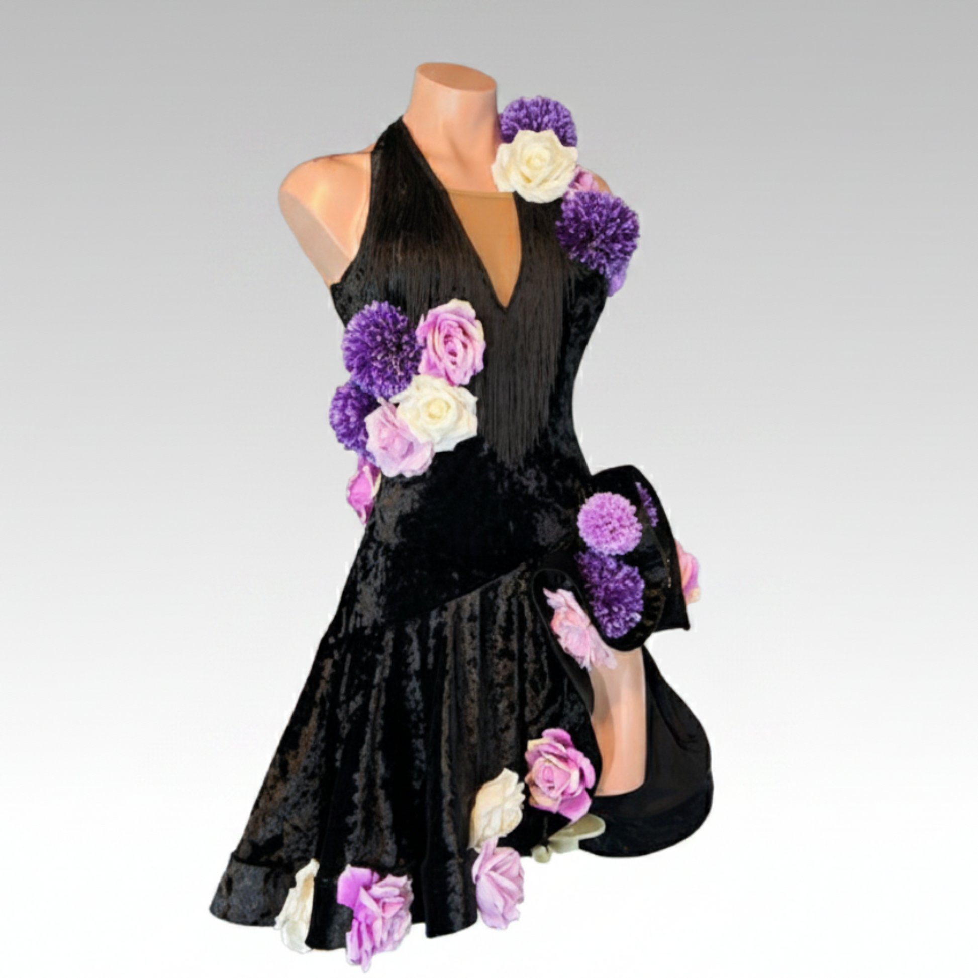 velvet dance dress