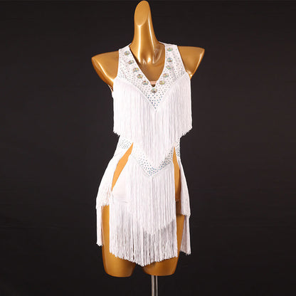 Sun-Kissed Fringe Attire | LQ409Dance Dressing