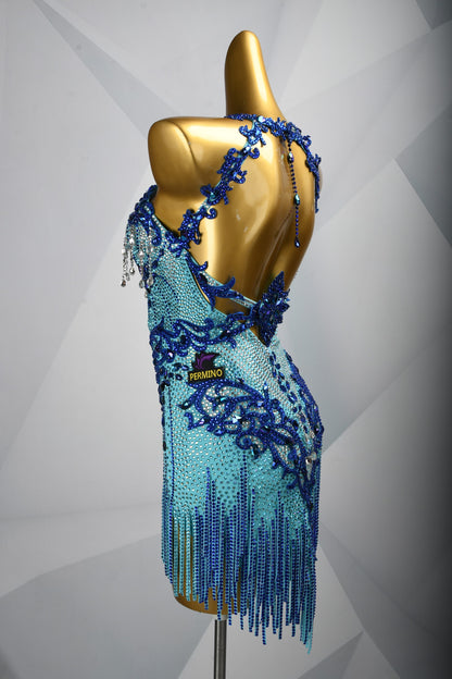 Soft Armor in Sapphire | Latin Competition Dress | DSC_1783