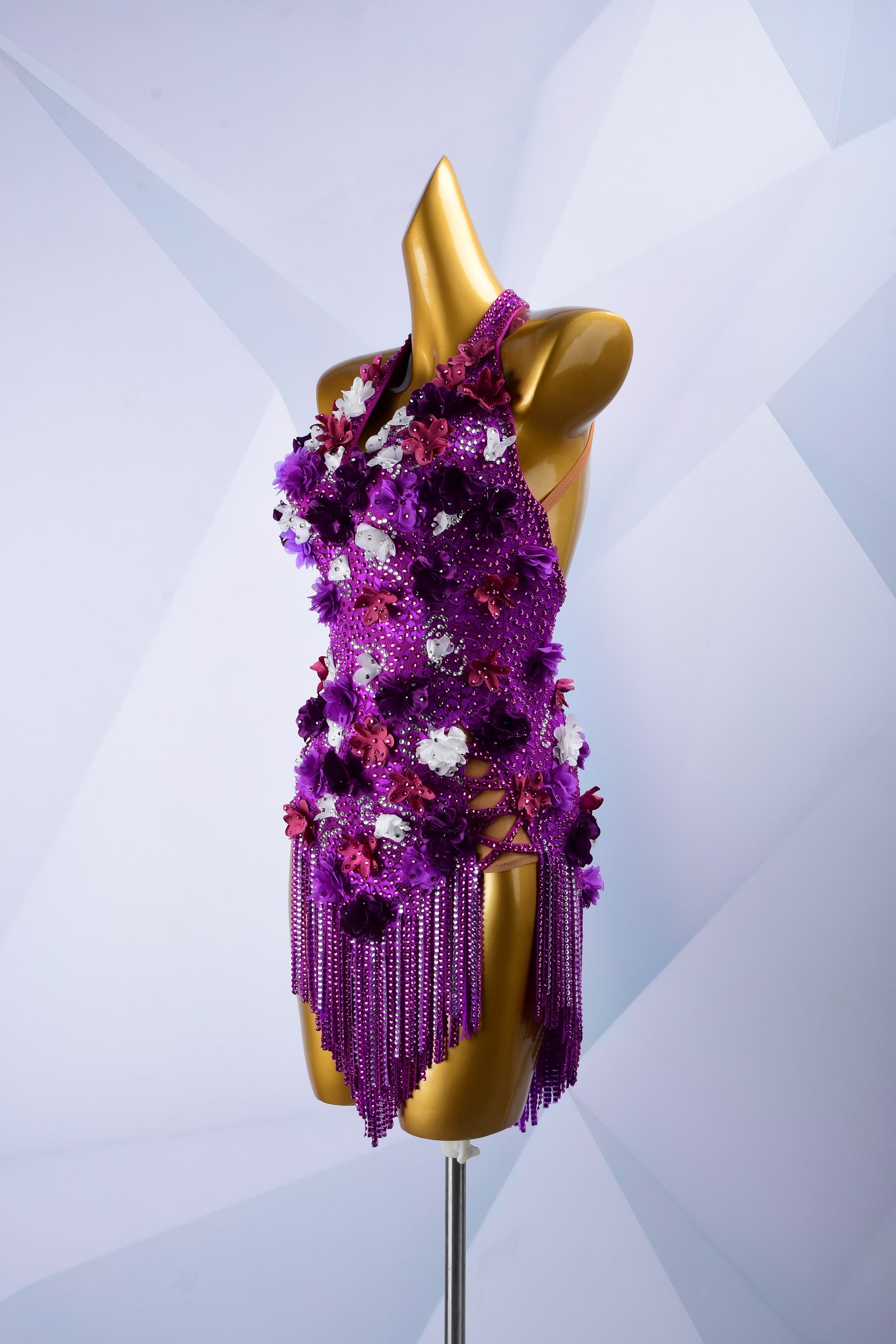 Custom Rhinestone Latin Dress