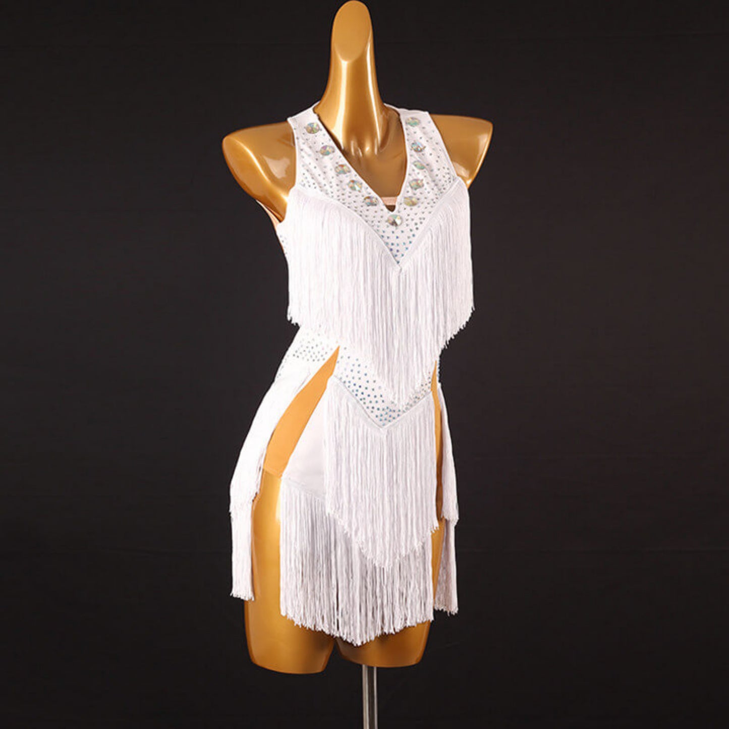 Sun-Kissed Fringe Attire | LQ409Dance Dressing