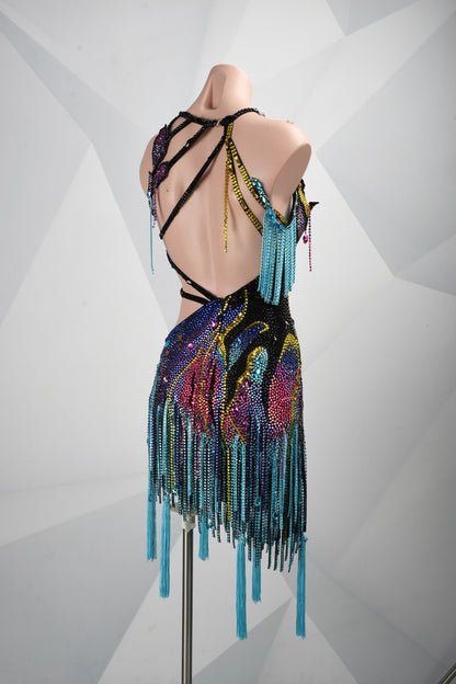 A Meteor Shower of Crystals | Latin Dance Dress | DSC_2094