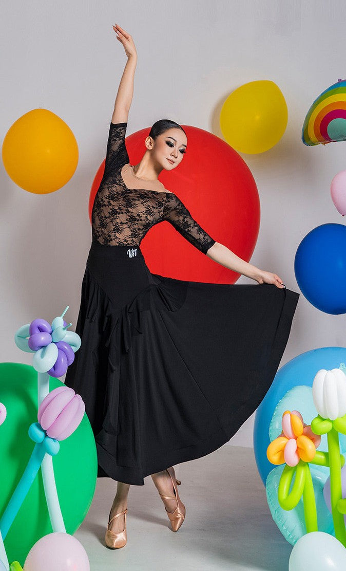 Woman Practice Ballroom Skirt