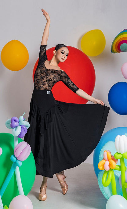 Woman Practice Ballroom Skirt