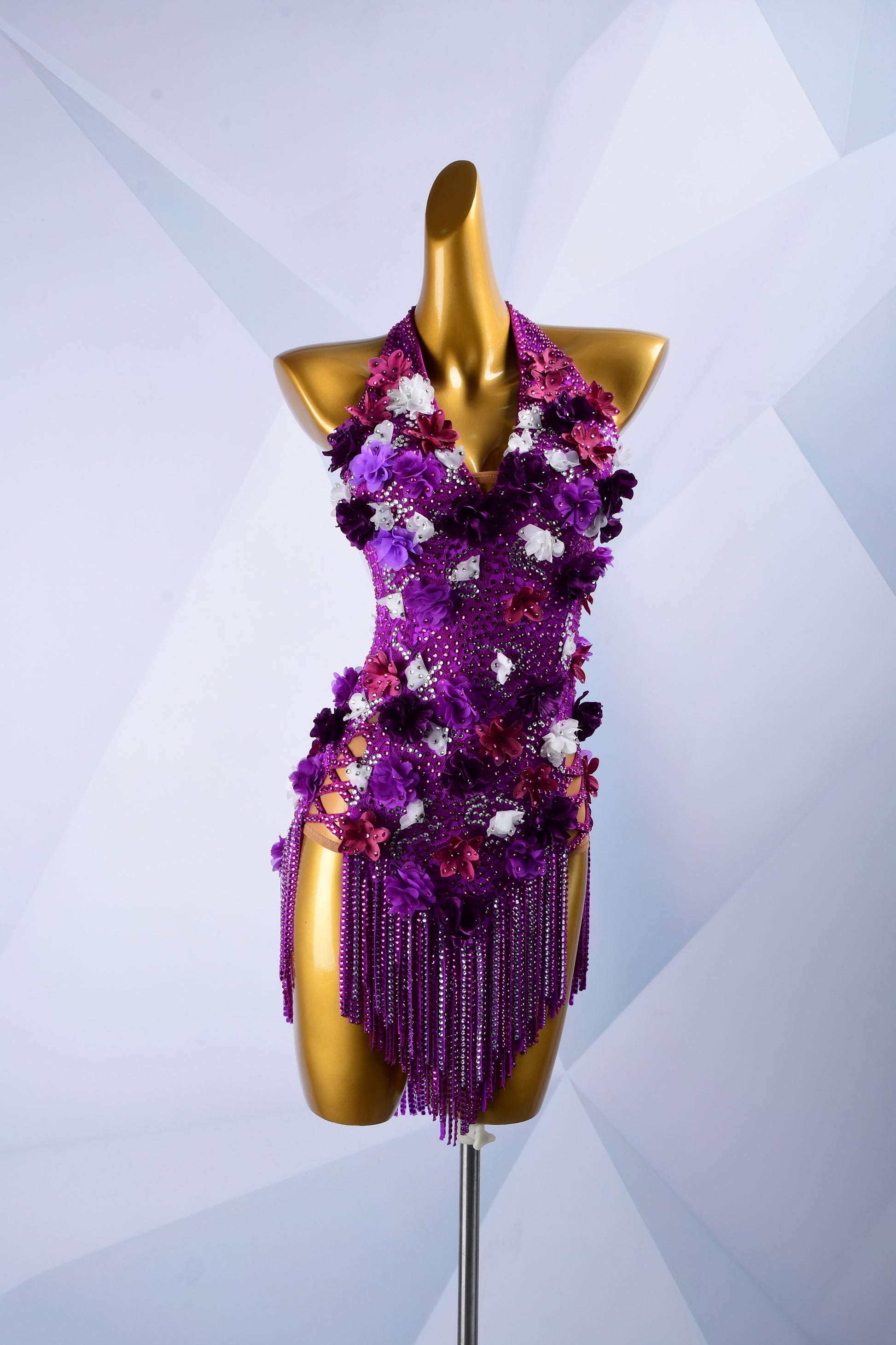 Custom Rhinestone Latin Dress