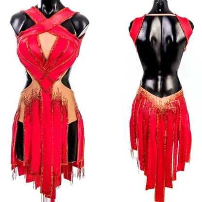 Red Latin Dress by Feeling Mathieu Caron