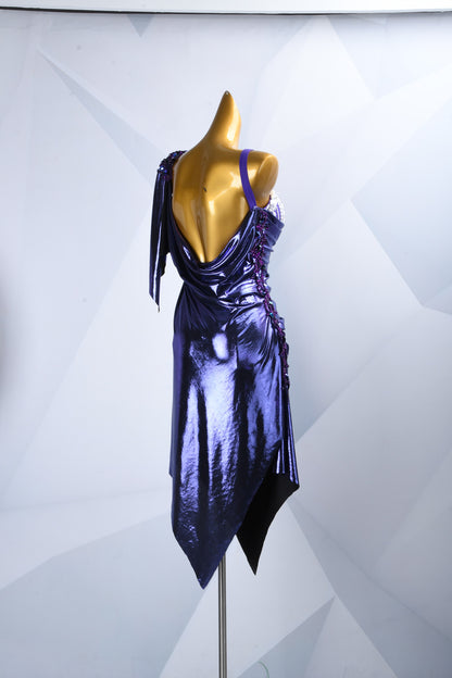 Purple Custom Made Latin Dress
