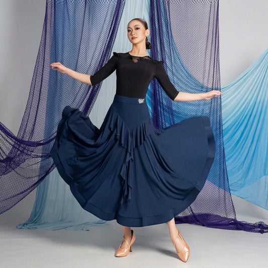 Woman Practice Ballroom Skirt