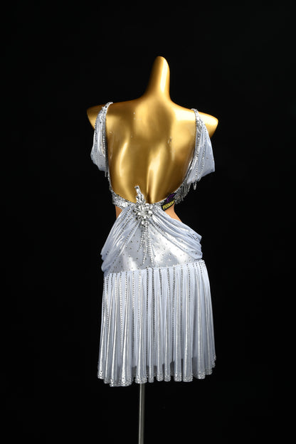 The Art of Silver | Latin Competition Dress | DSC_0976