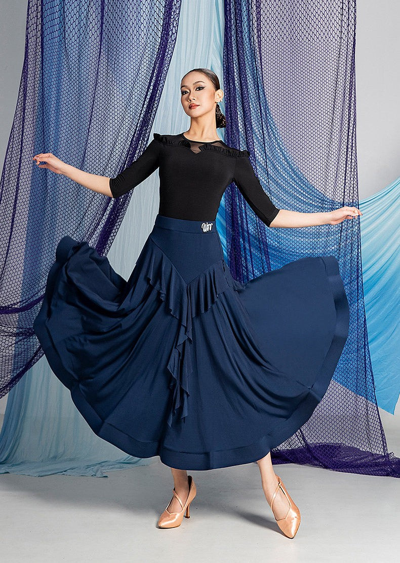 Woman Practice Ballroom Skirt