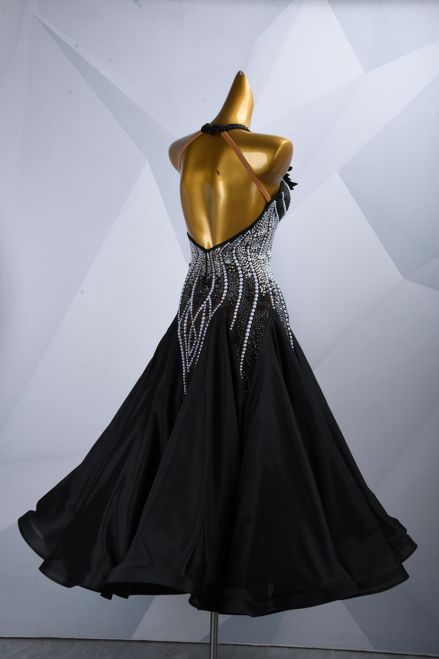 Custom Black Ballroom Dress