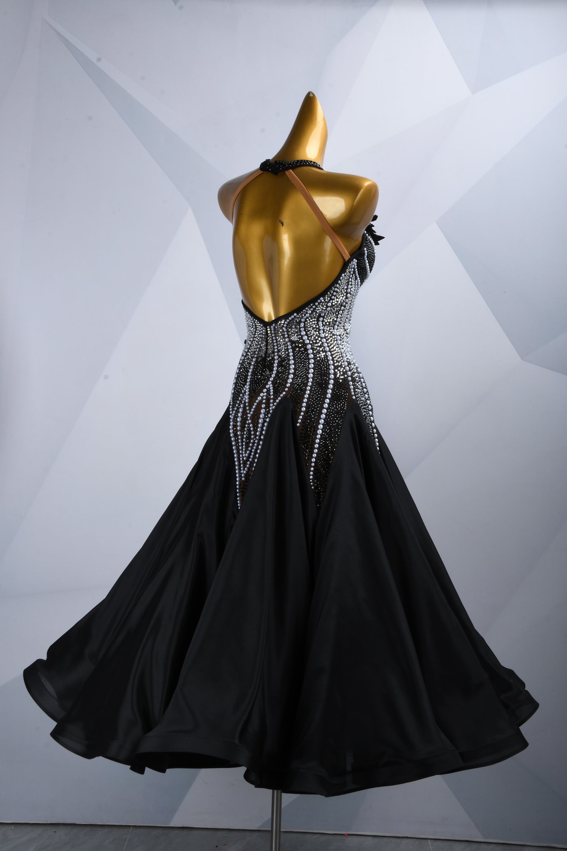 Custom Black Ballroom Dress