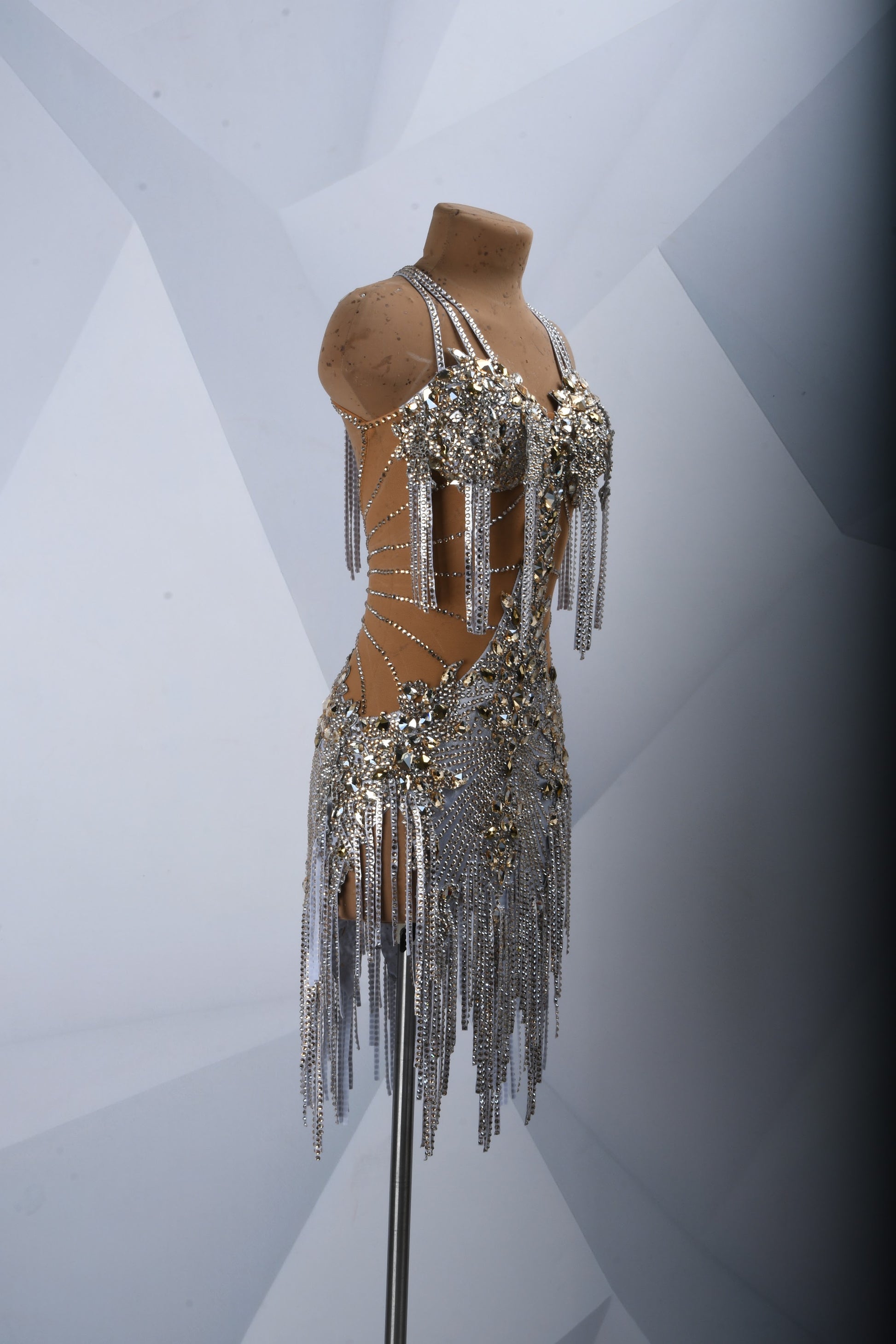 Silver Latin Dance Dress
