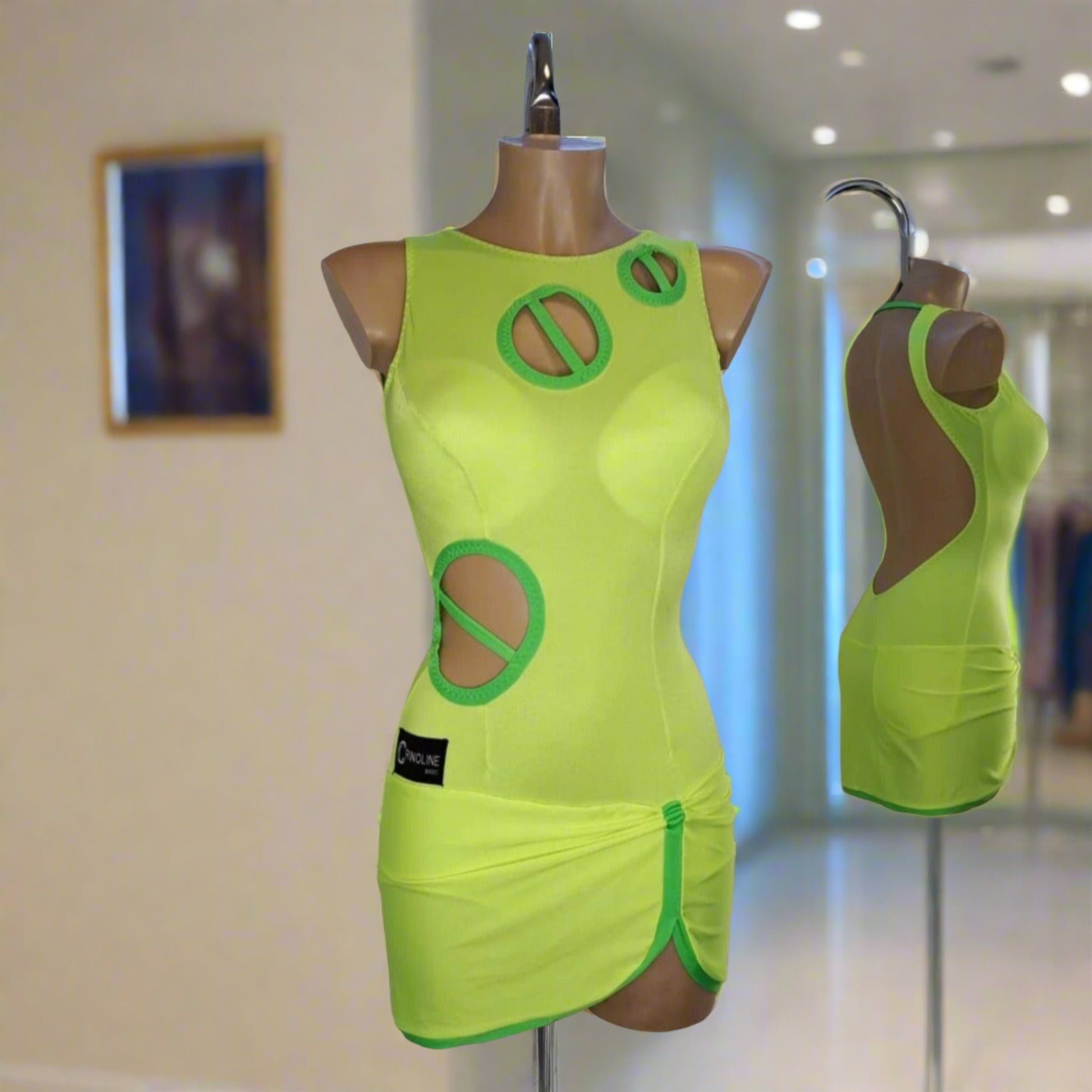 Bold Neon Yellow Latin Practice Dress