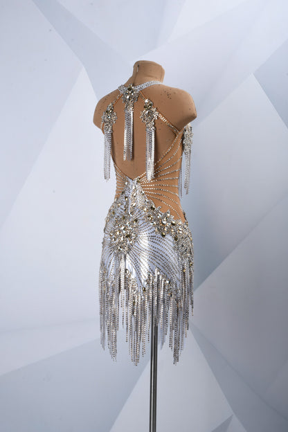 Silver Latin Dance Dress
