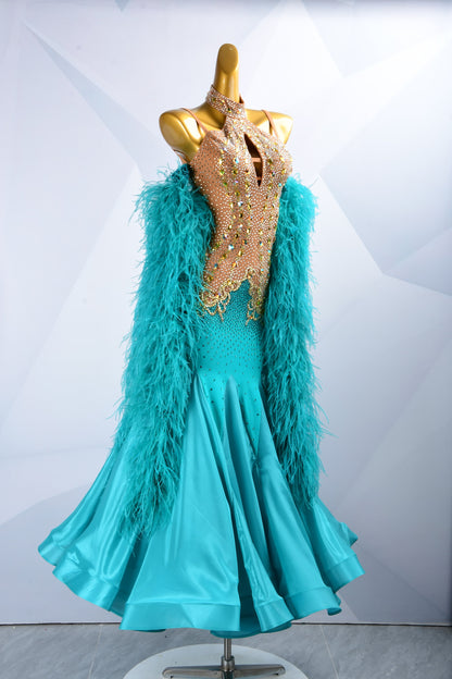 Feathered Ballroom Dress