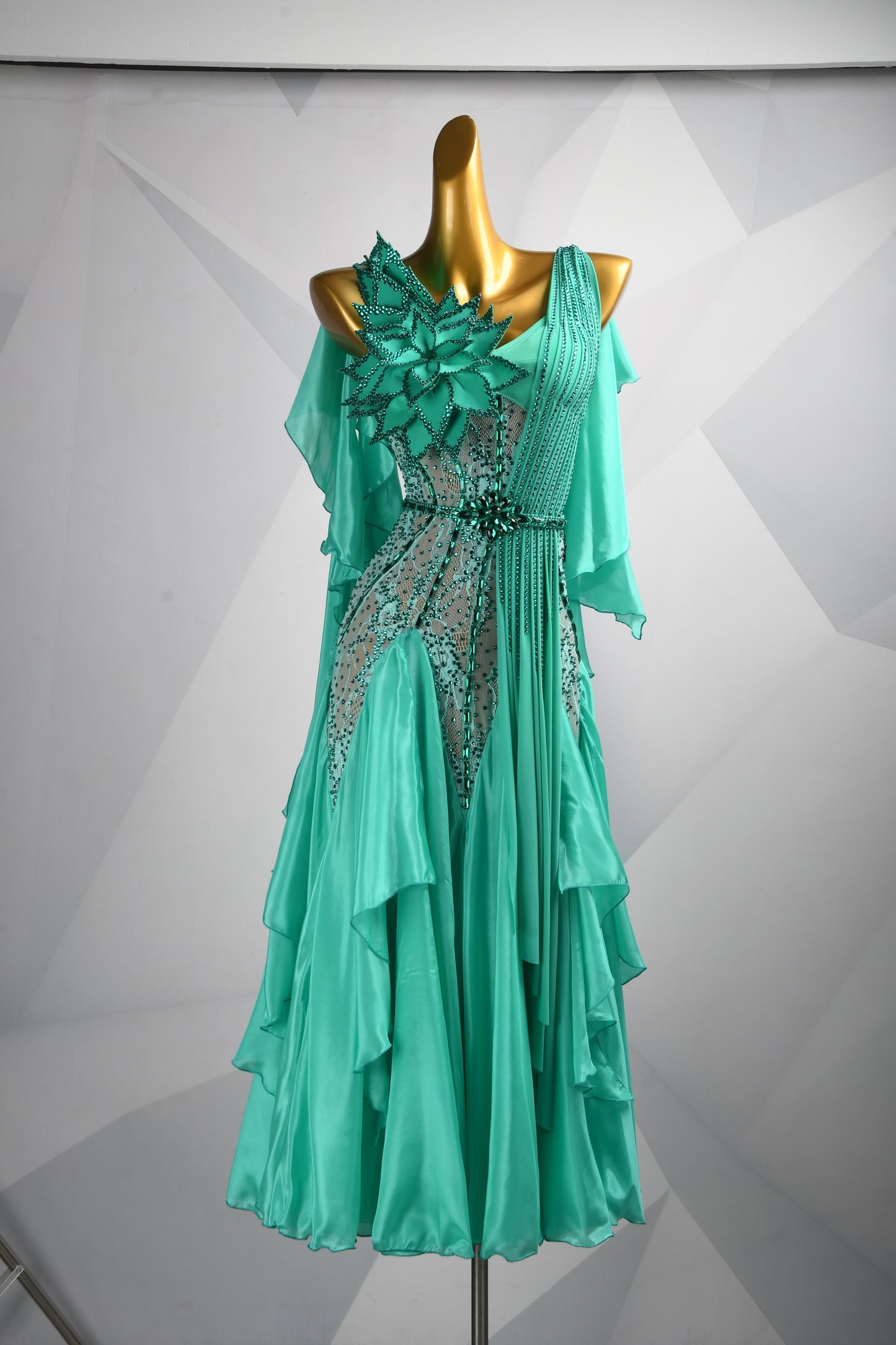 Draped Like the Sea | Dancesport Competition Dress | DSC_0789